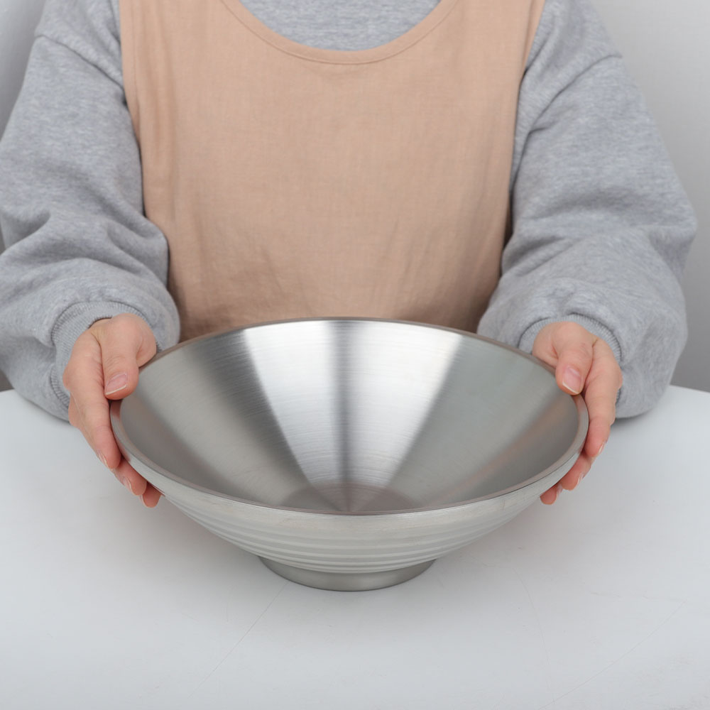 [단일] JS 이중 파도 볼 26cm 냉면 그릇 라면 비빔밥 국수 스텐 304
