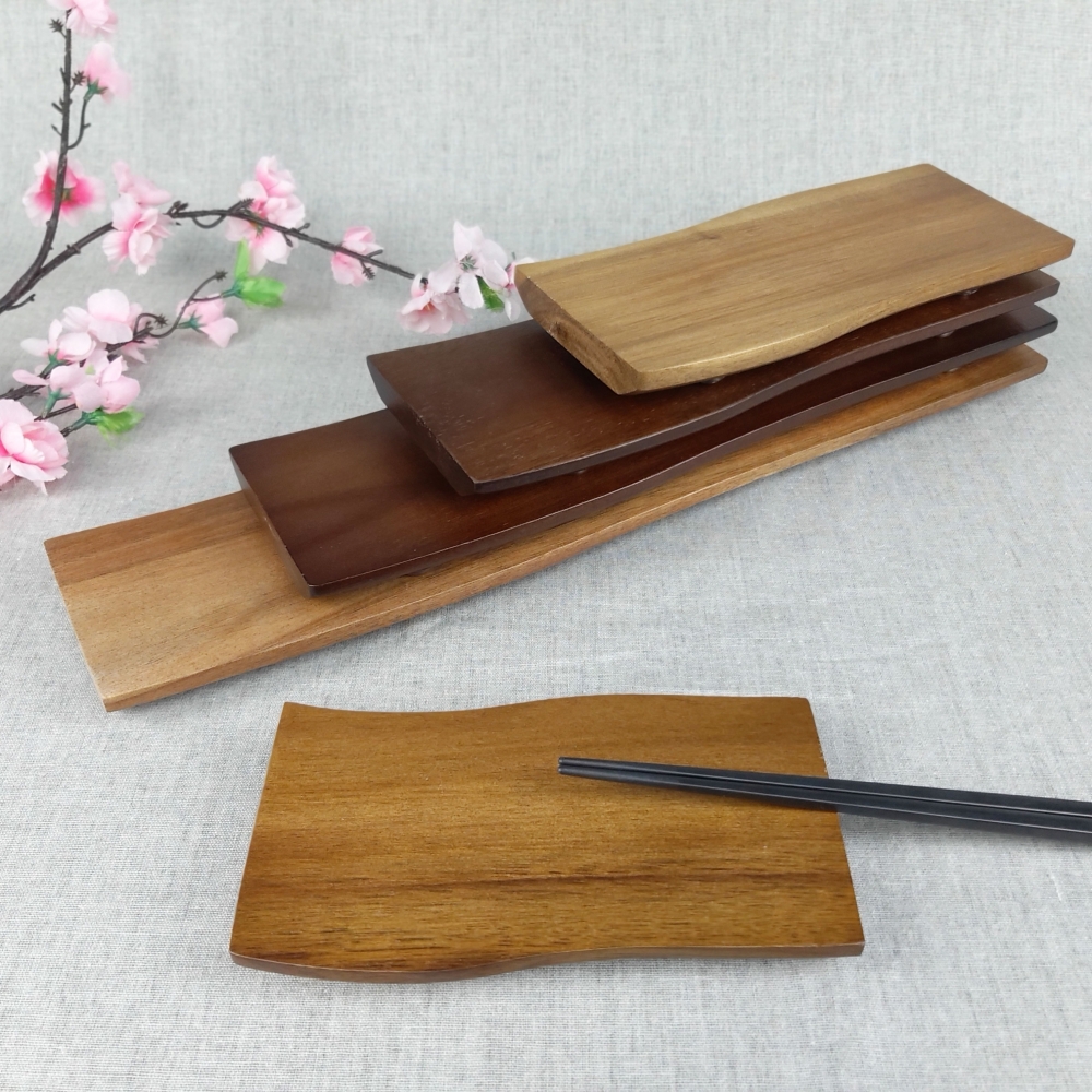 아카시아 초밥 접시 웨이브 회접시 스시 도마 플레이팅 나무 원목 AA 3호 19.2cm