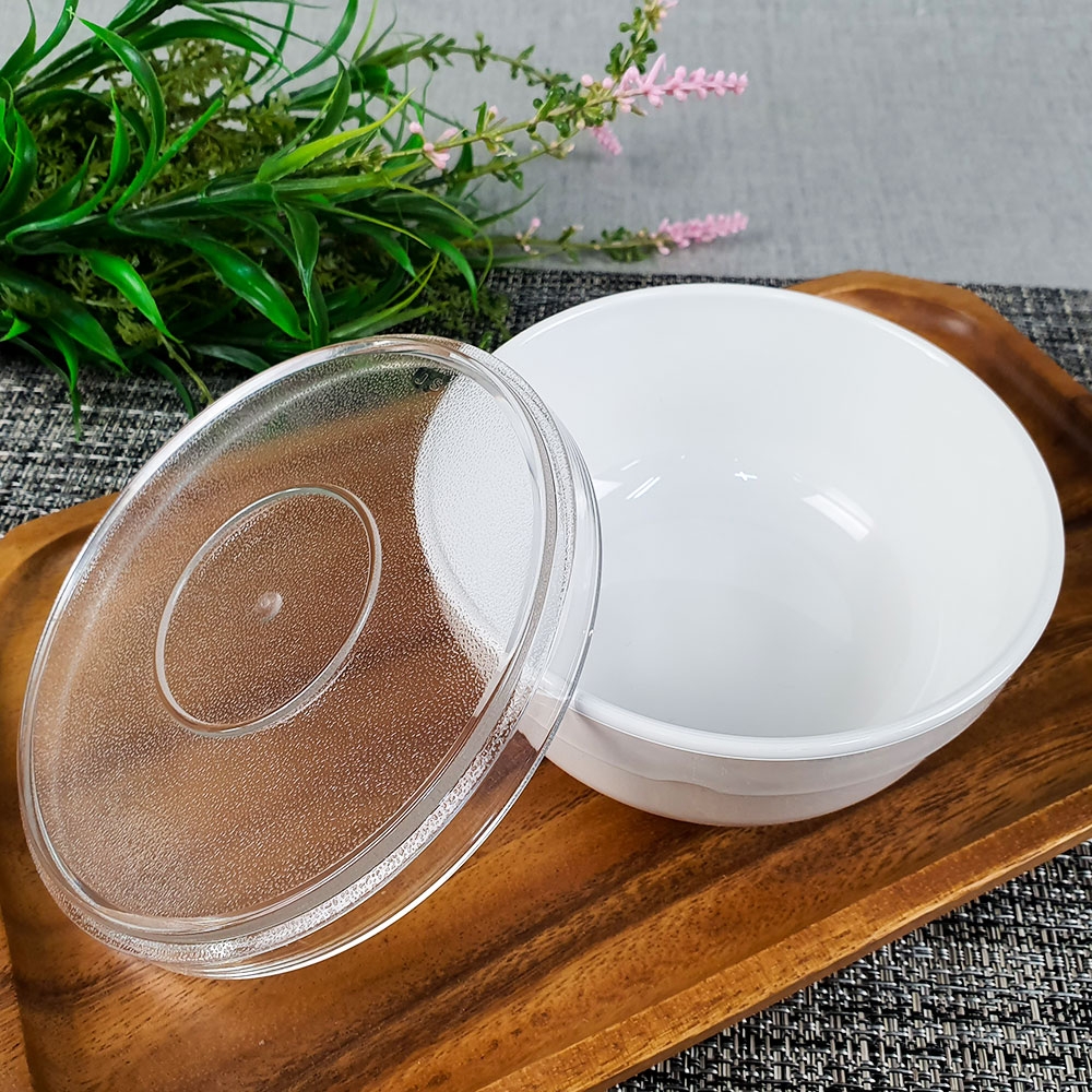 pc 병원 국 그릇 뚜껑 반투명 단품 대접 식기 식당 업소용 환자용 그릇