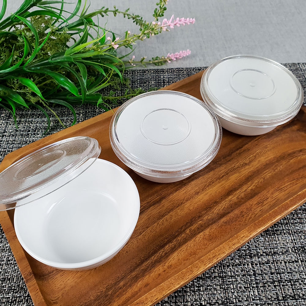 pc 병원 찬기 뚜껑 반투명 단품 찬기 식기 식당 업소용 환자용 그릇