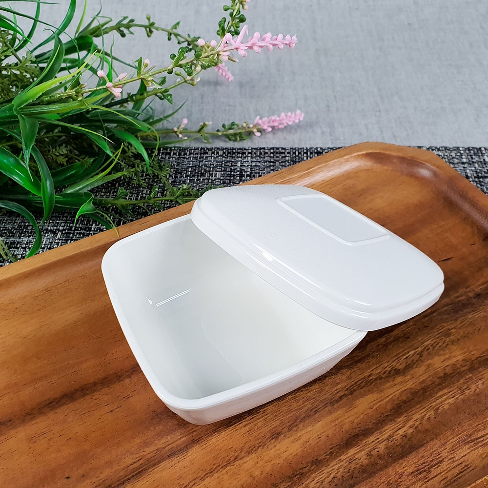 pc 병원 사각 뚜껑 반투명 단품 병원용 사각 찬기 식기 식당 업소용 환자용그릇