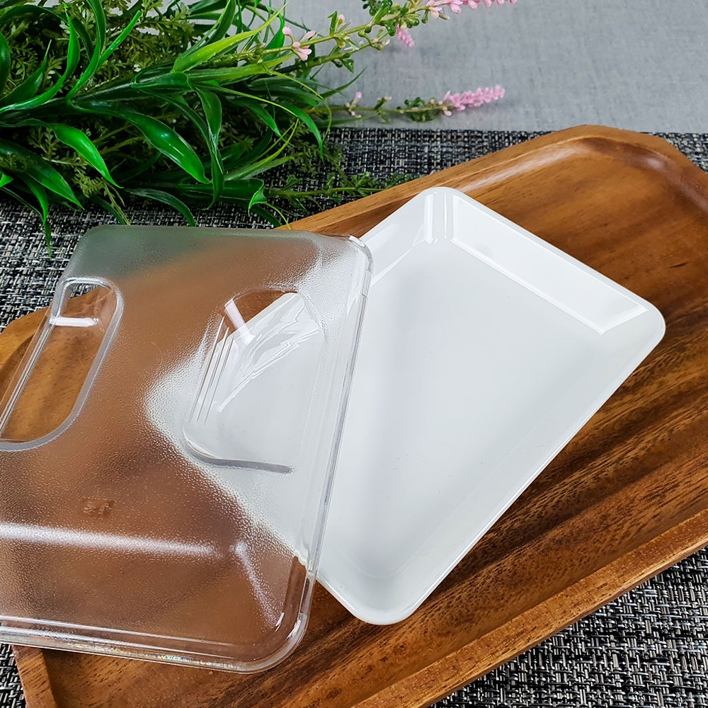 pc 병원 사각 생선 접시 백색 단품 식기 식당 업소용 환자용 그릇