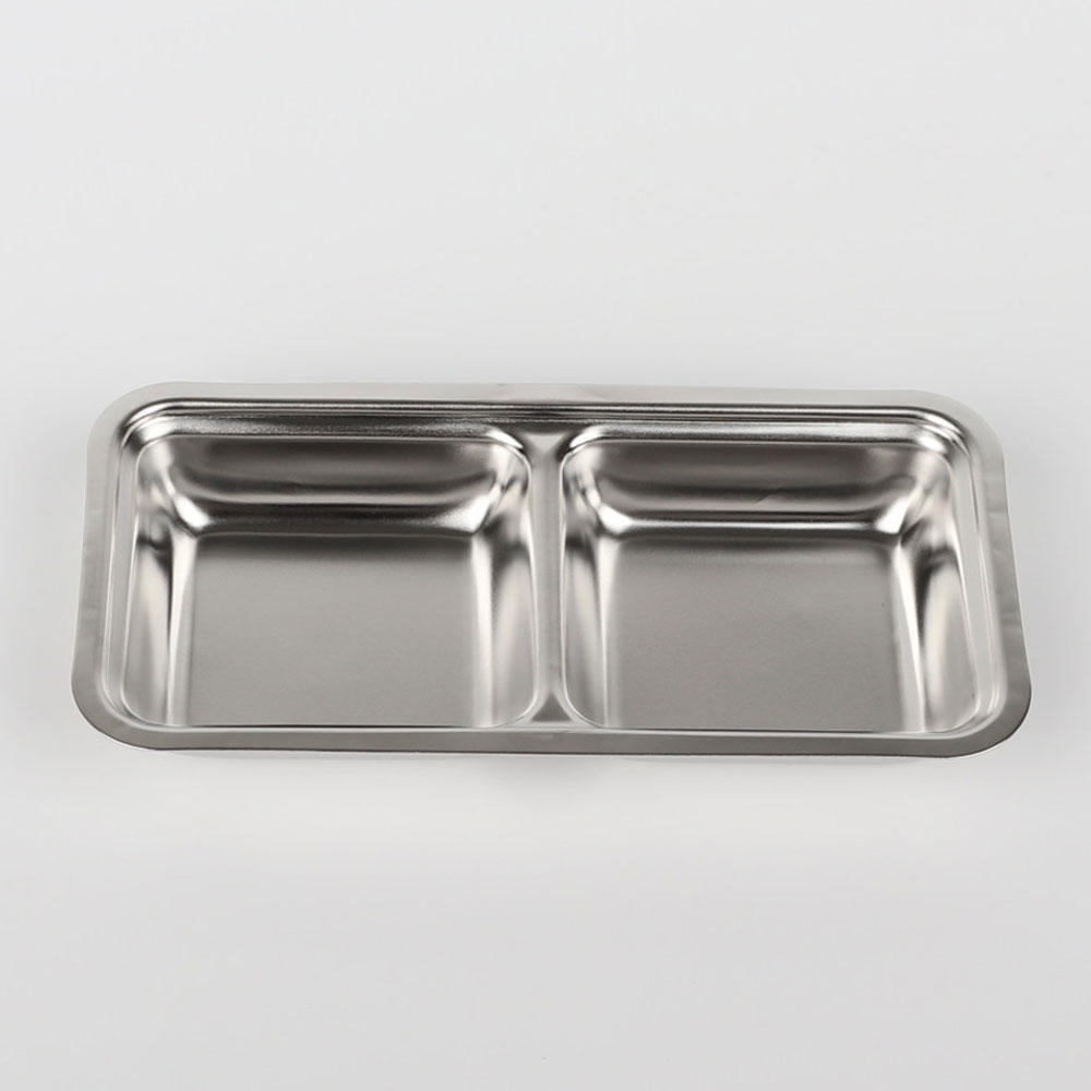 [단일] 사각 양념 2-2구 (96x188) 바 스텐 나눔 접시 소스 양념