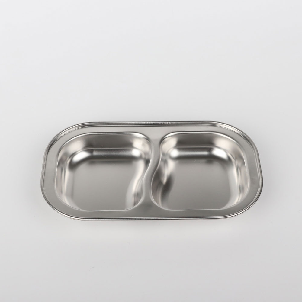 [단일] 간식 접시 2구 (131x224) 바 스텐 나눔 간식 양념