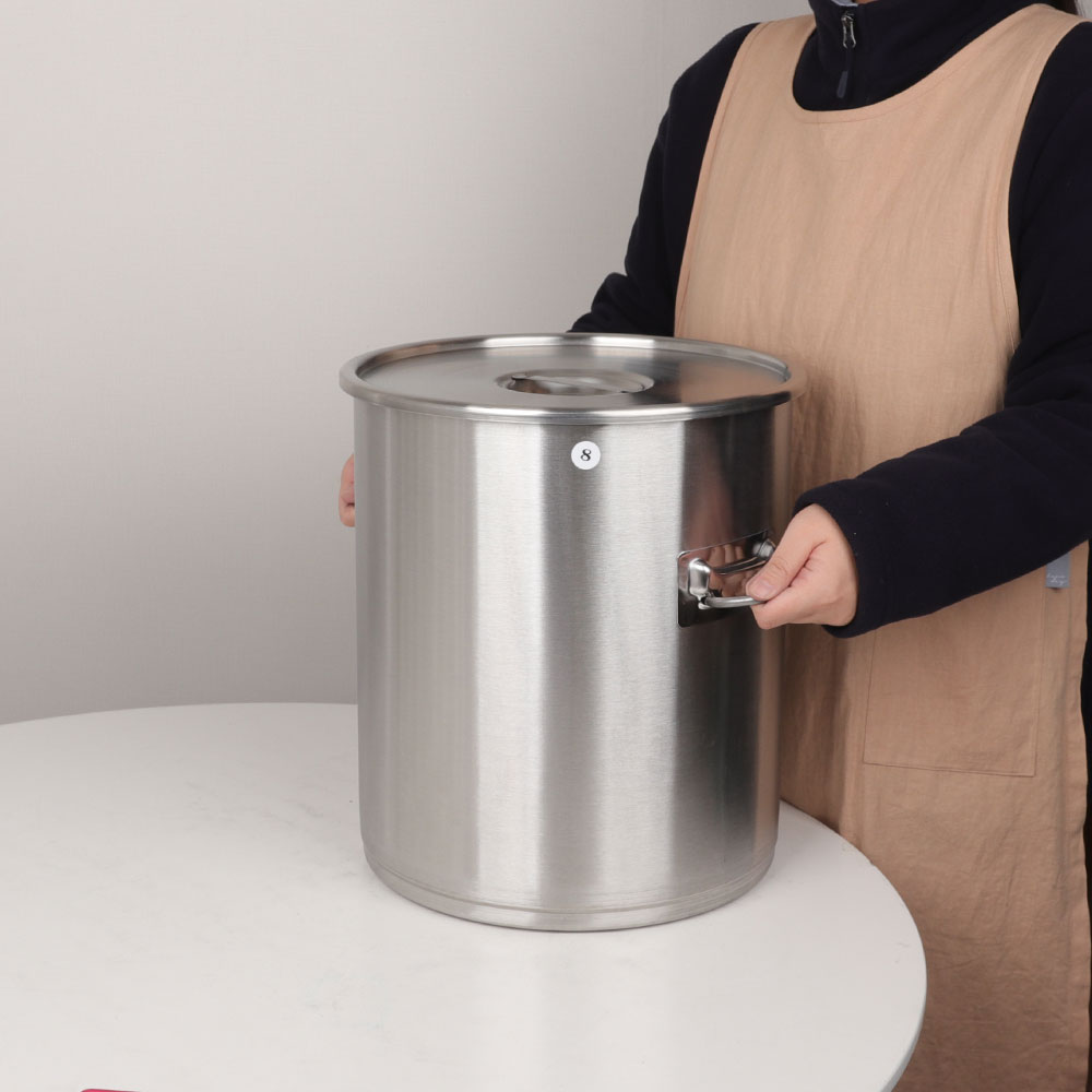 [단일] 업소용 위생용기 스텐 8갤런 30L 높음 식깡 국통 국솥