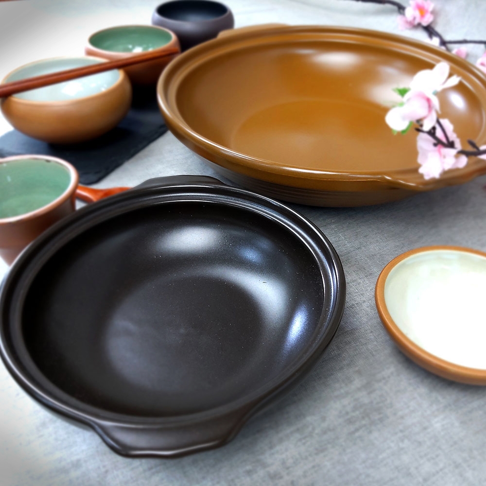 경산 전골팬 자연 21cm 미니 AA 전골냄비 세라믹 업소용(주