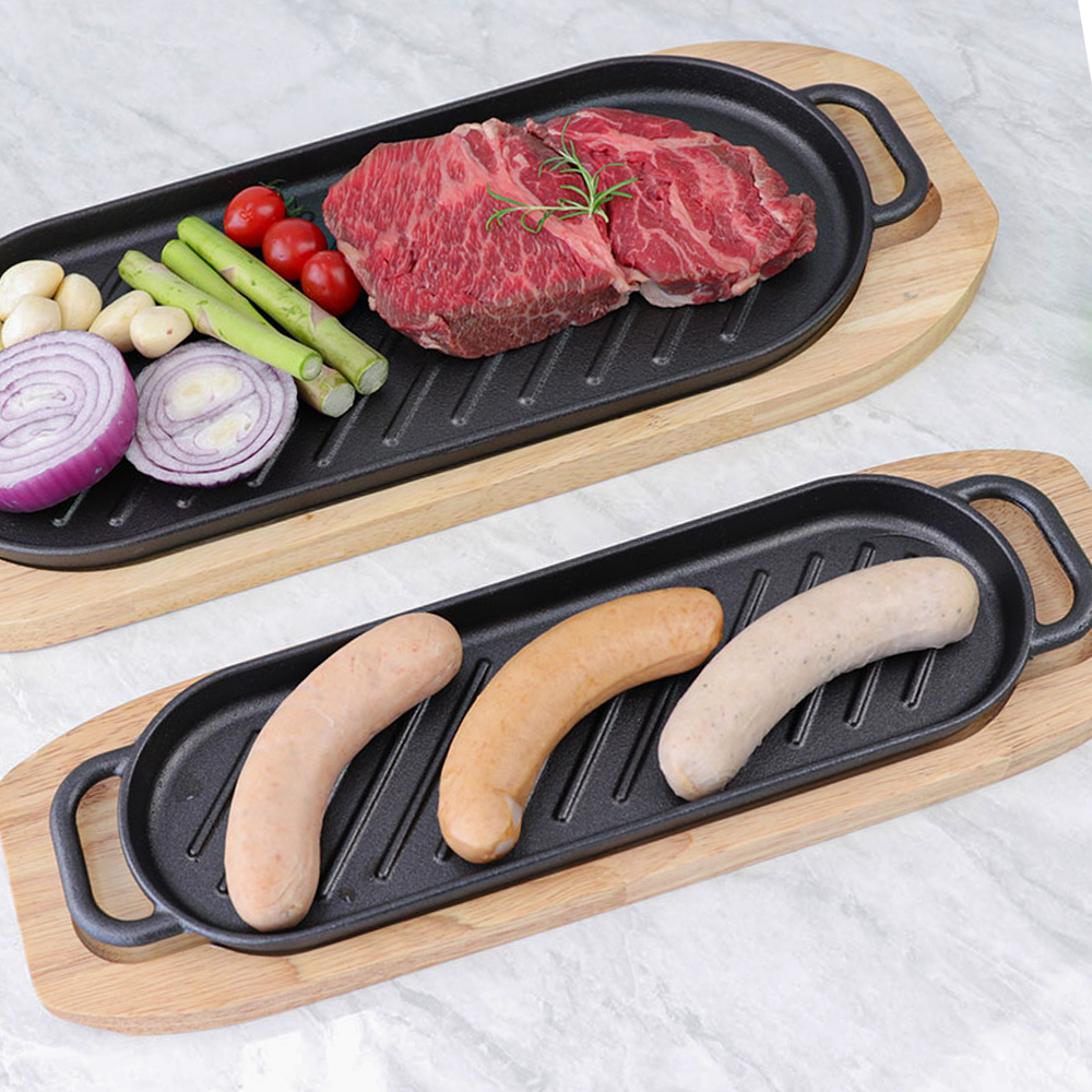 고급형 리빙아트 무쇠 주물팬 BBQ 불판 30cm AA