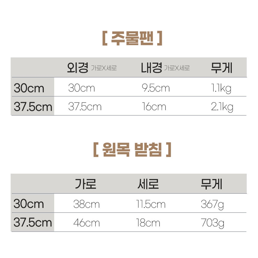 고급형 리빙아트 무쇠 주물팬 BBQ 불판 30cm AA