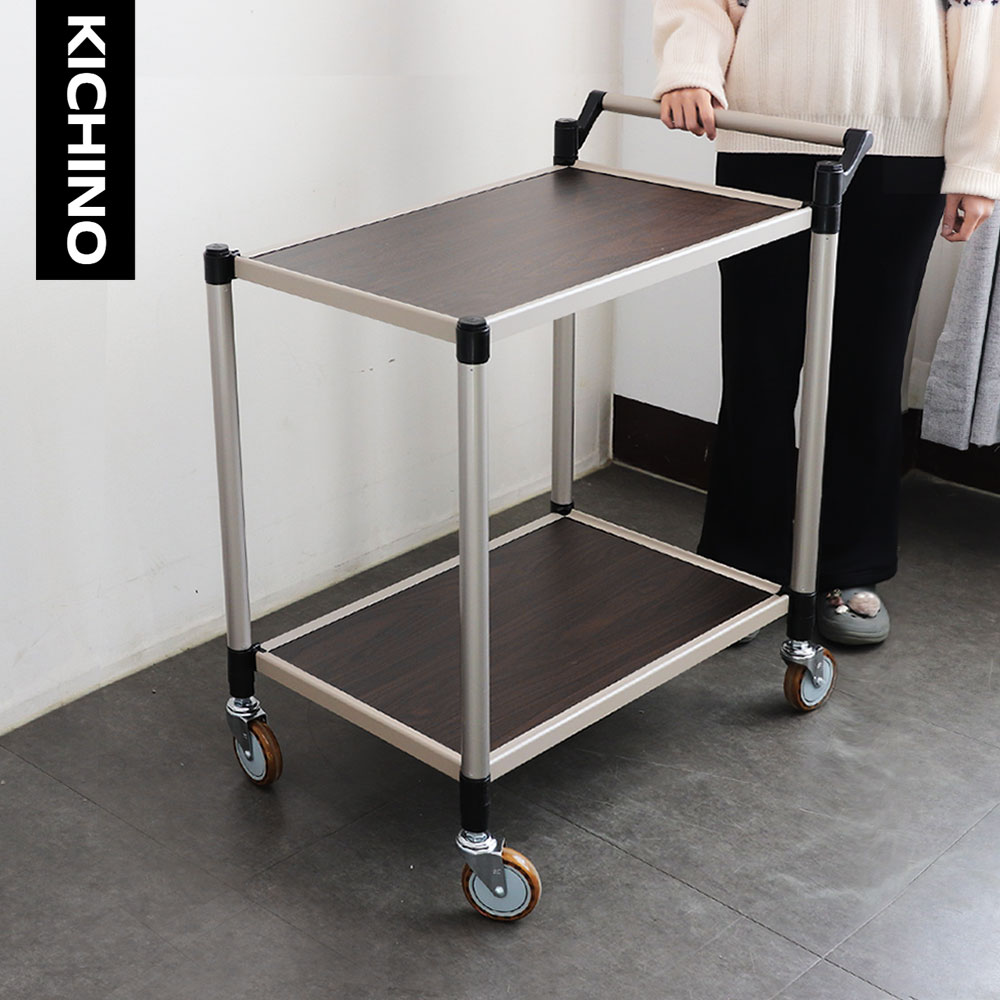 WS 우드 서빙카트 2단 소 530x390xH790mm 저소음 서빙카 음식카트