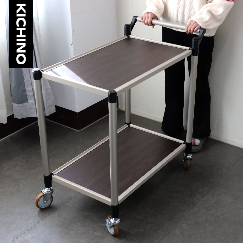 WS 우드 서빙카트 2단 신대 730x440xH790mm 저소음 식당서빙카
