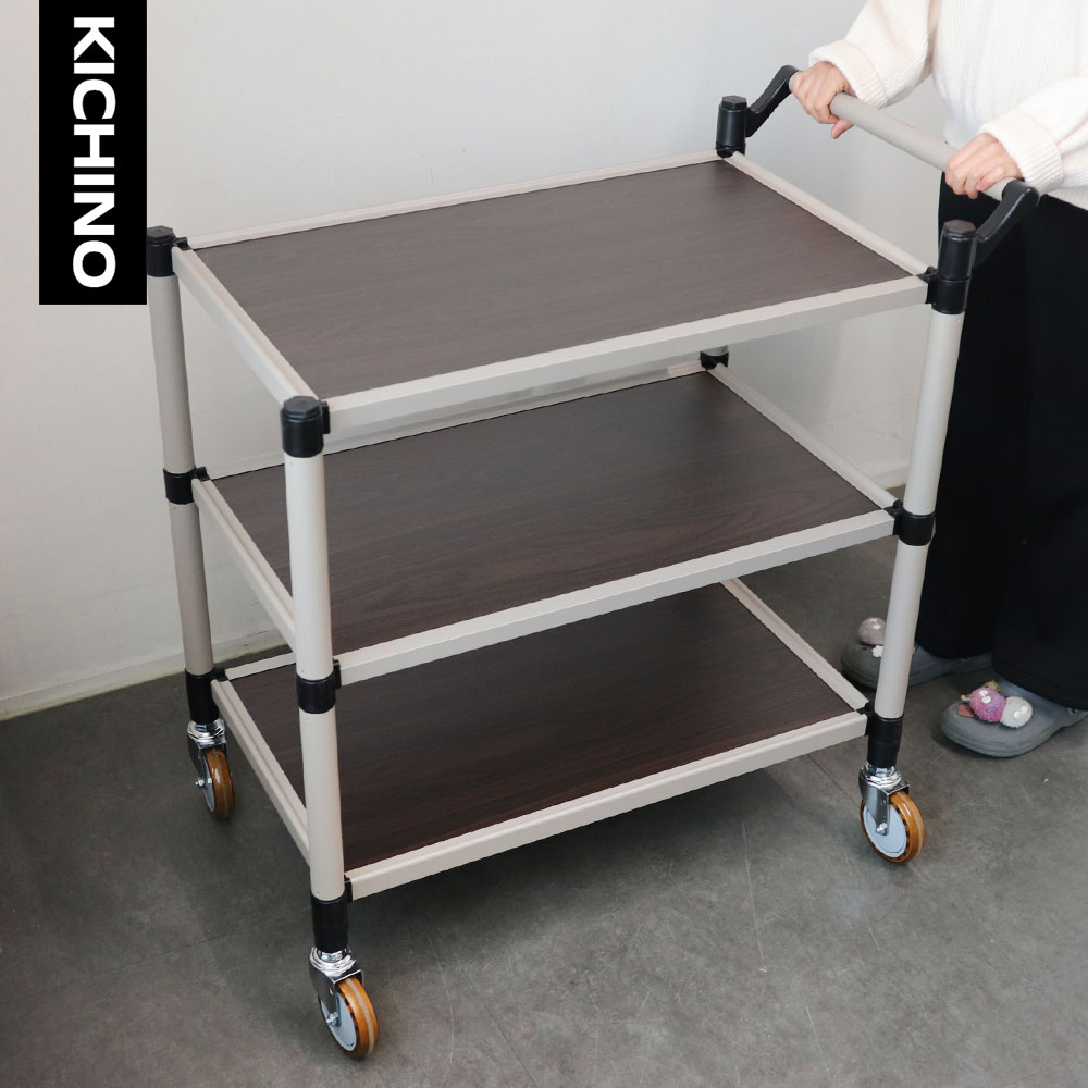 WS 우드 서빙카트 3단 신대 730x440xH790mm 저소음 식당카트