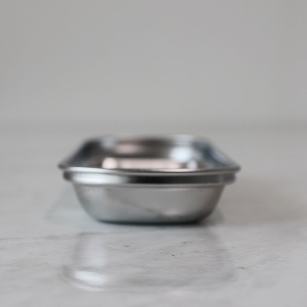 스텐 종지 샤틴 양념 소스 그릇 나눔 찬기 3칸 사각 VV