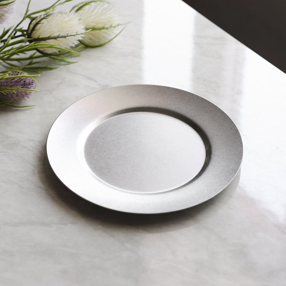 [단일] 빈티지 스텐 DS 양식 접시 5061 17cm 올드 엔틱 식기 카페 캠핑