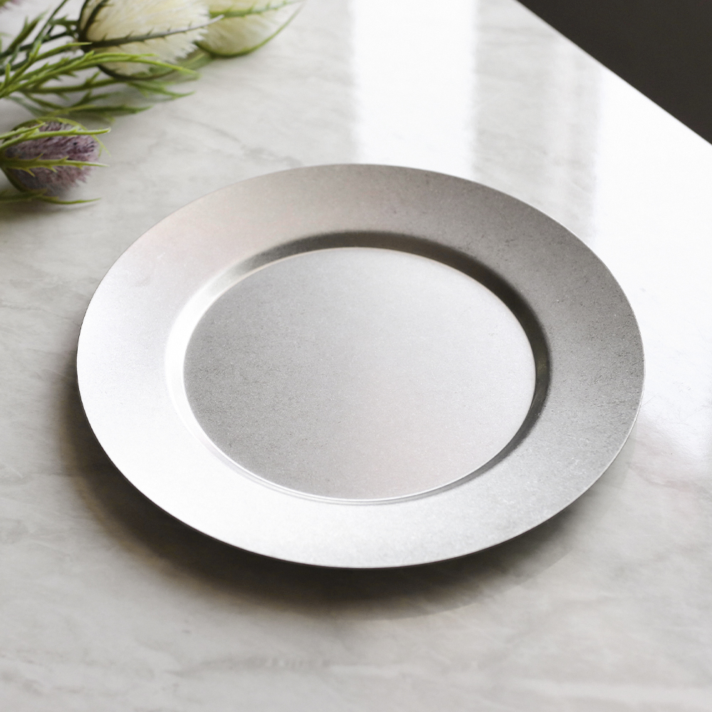 [단일] 빈티지 스텐 DS 양식 접시 5063 20.5cm 올드 엔틱 식기 카페 캠핑