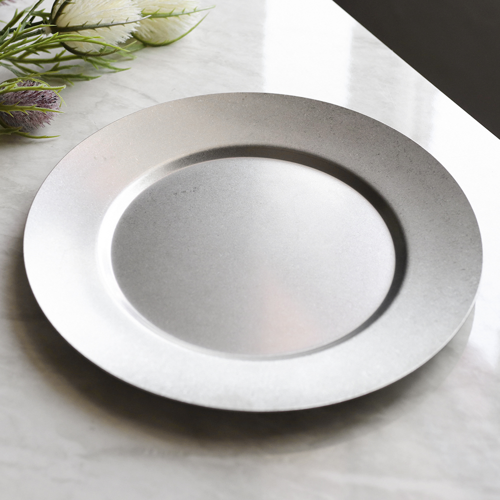 [단일] 빈티지 스텐 DS 양식 접시 5065 24.5cm 올드 엔틱 식기 카페 캠핑