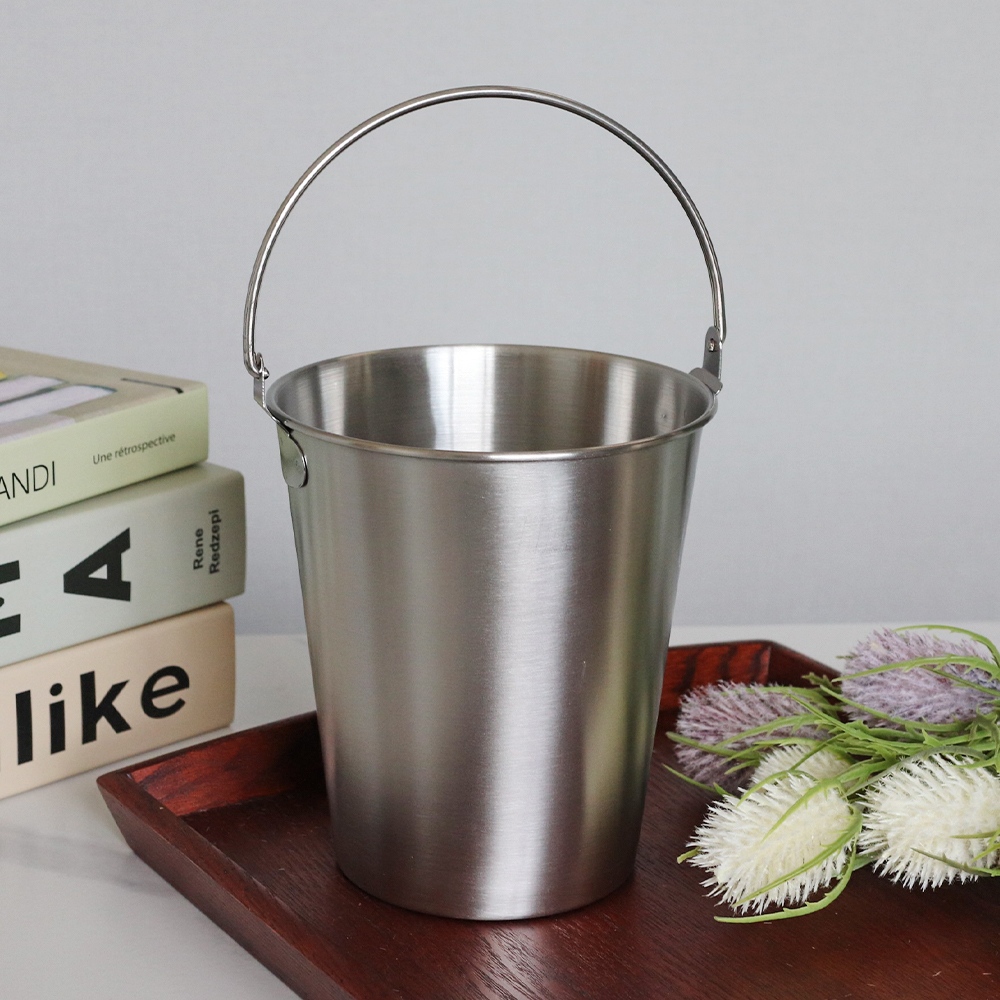[단일] DS 미니 버켓 15cm 스텐 빈티지 양동이 빙수볼 버킷 간식 핑거푸드 그릇