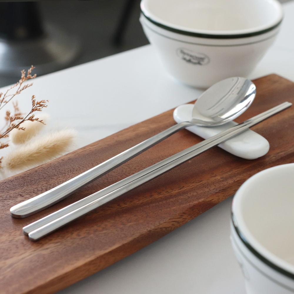 STS304 스텐 수저 세트 단아 숟가락 젓가락 27종 업소용 민자 둥근형