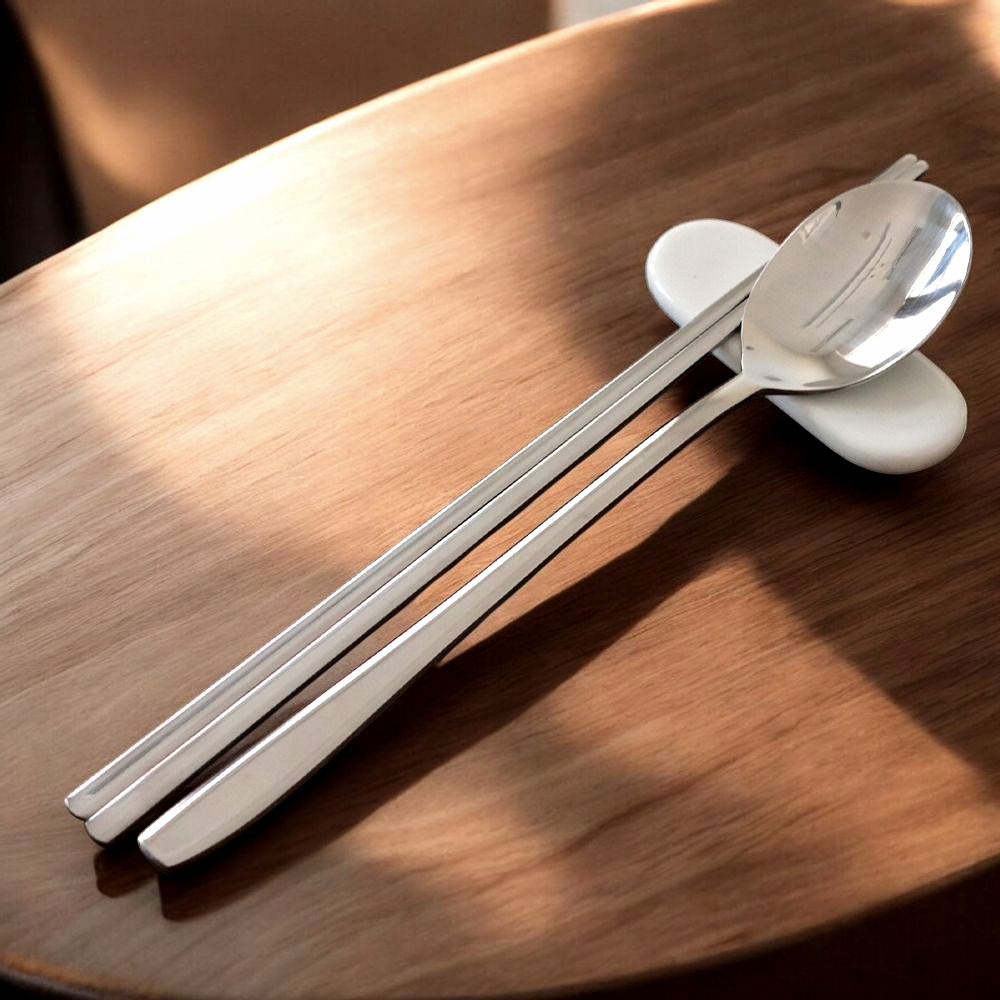 스텐 수저 세트 한식 숟가락 젓가락 24종 430 업소용 민자 각진형