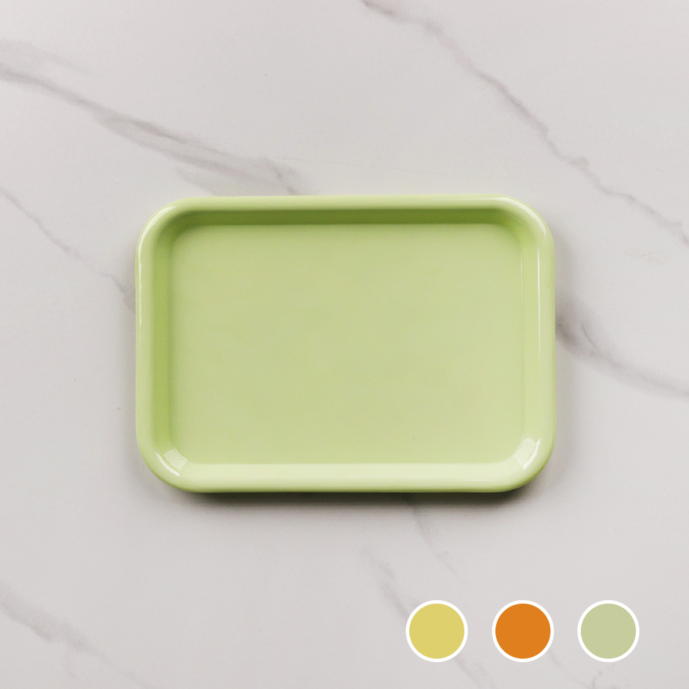 멜라민 쟁반 컬러 27cm 사각 트레이 식당 분식 업소용 플라스틱 VV
