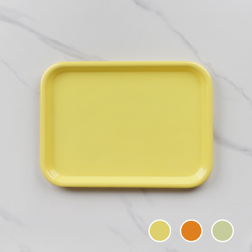 멜라민 쟁반 컬러 31.5cm 사각 트레이 카페 업소용 플라스틱 VV