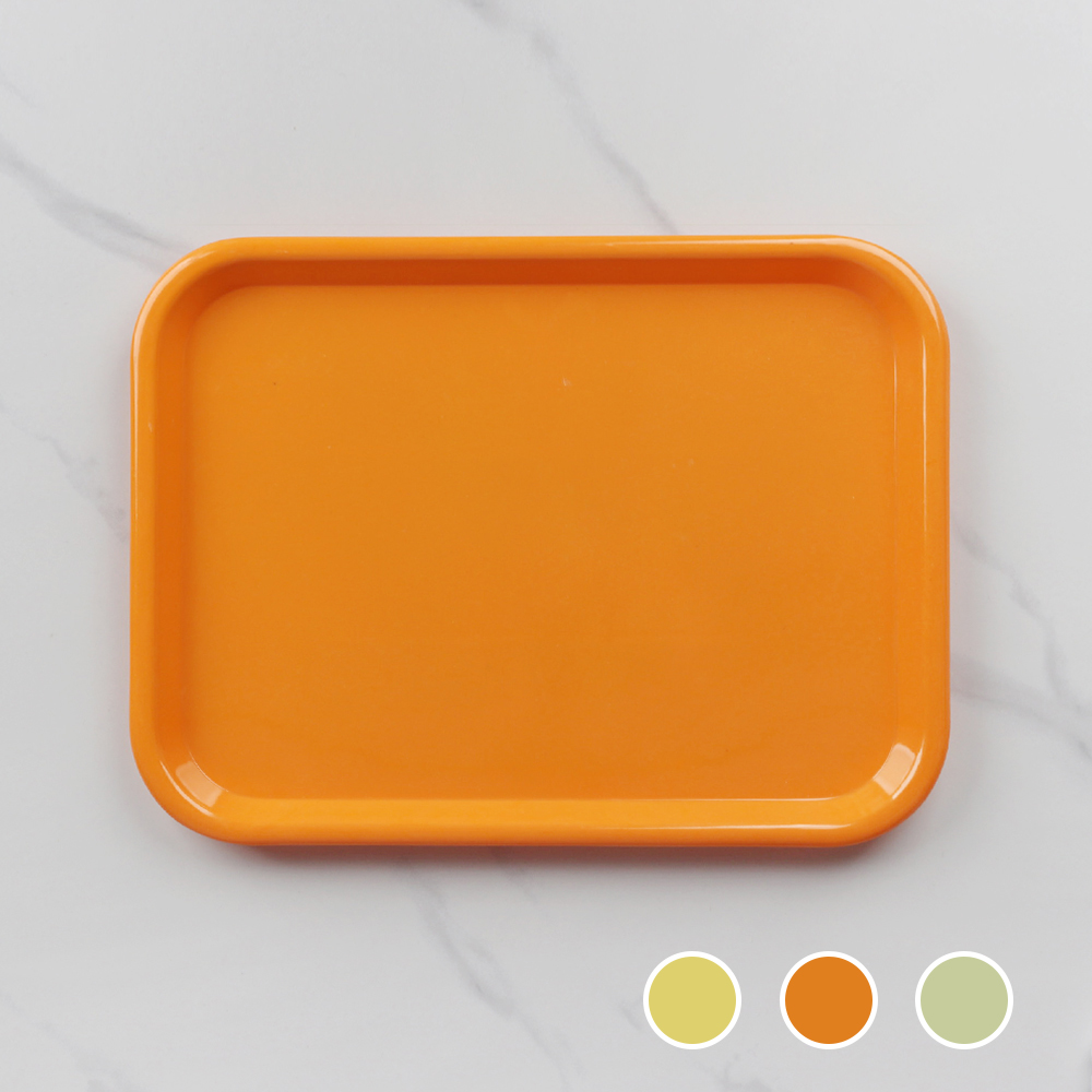 멜라민 쟁반 컬러 35.7cm 사각 트레이 카페 업소용 플라스틱 VV