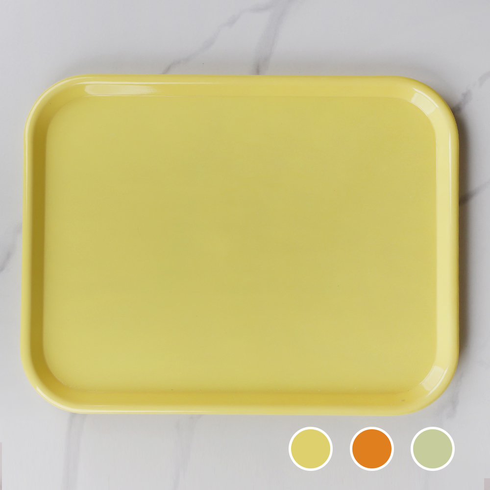 멜라민 쟁반 컬러 43.5cm 사각 트레이 식당 업소용 플라스틱 VV