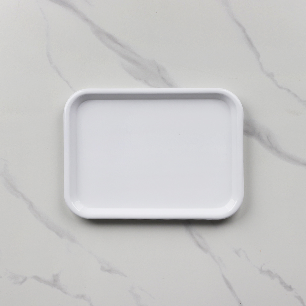 [단일] 멜라민 쟁반 백색 31.5cm 사각 트레이 카페 업소용 플라스틱