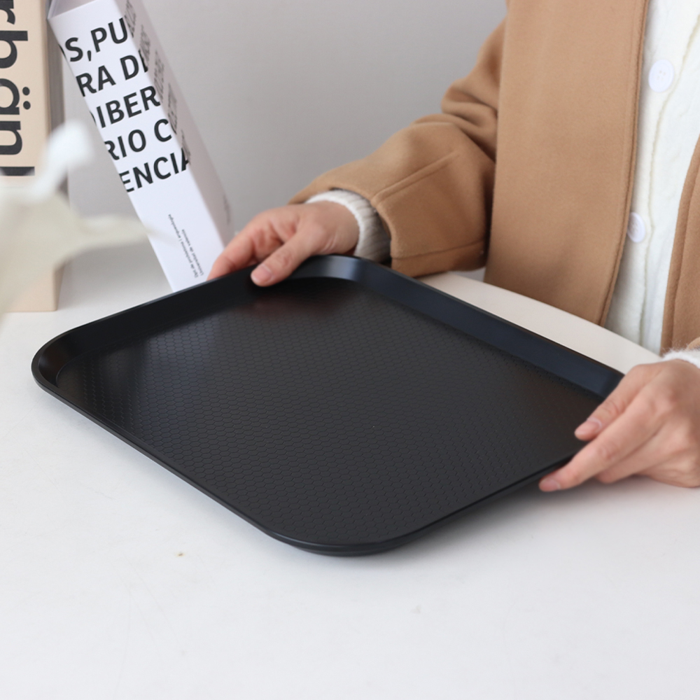 [단일] LV 컬러 쟁반 사각 트레이 415X305 파랑 2호 분식 패스트푸드 플라스틱 블루