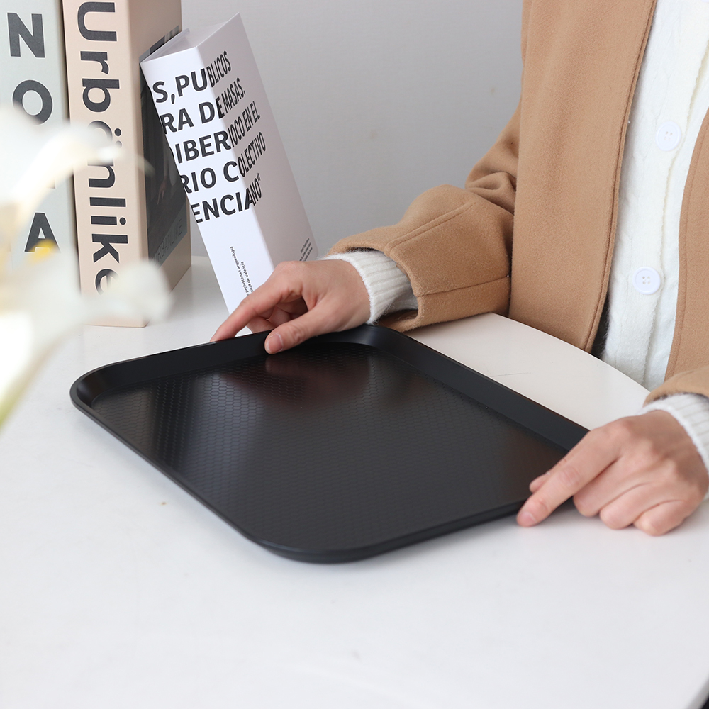 [단일] LV 컬러 쟁반 사각 트레이 350X270 파랑 1호 카페 서빙 플라스틱 블루