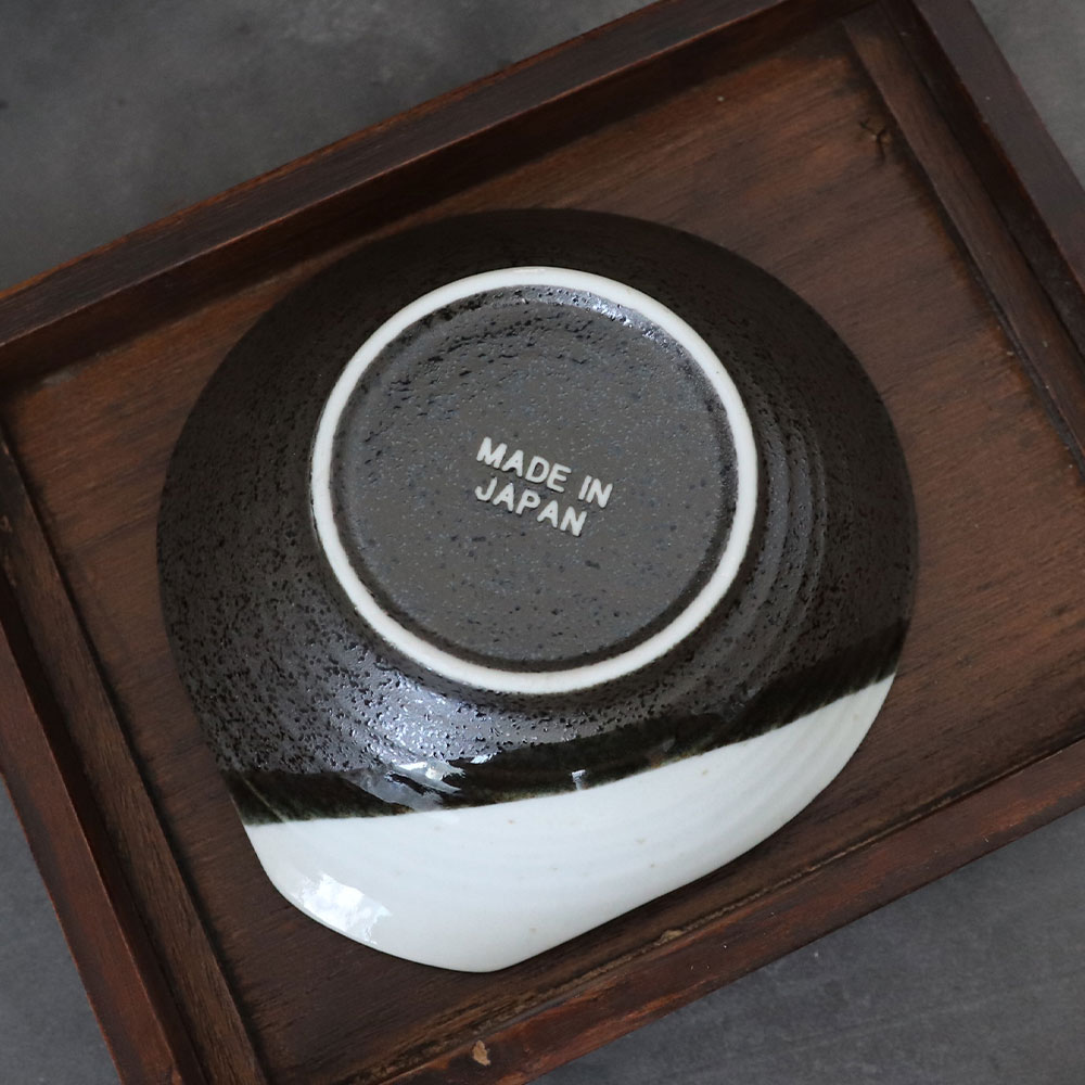 블랙 투톤 덴다시 일본그릇 도자기 돈수이 일식 손잡이 앞접시 VV 팬시-323