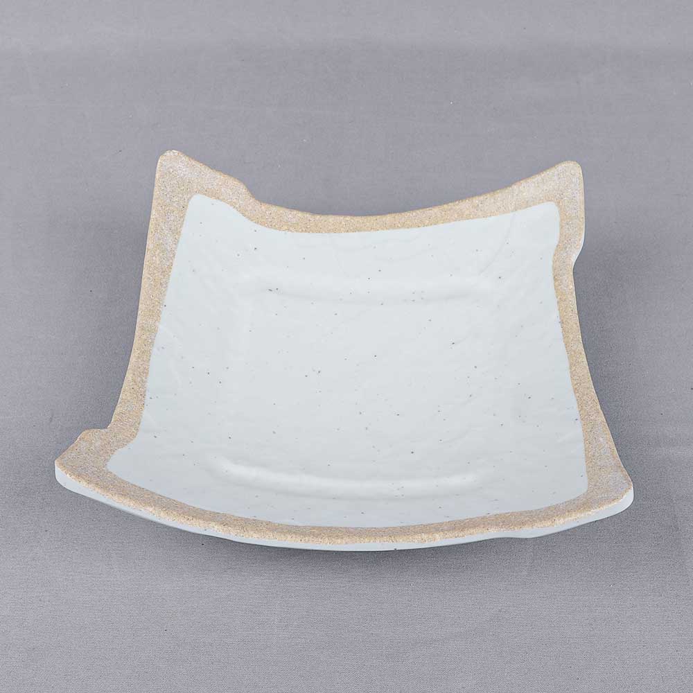 DS 앤틱 조선백자 돌무늬 날개 정사각 접시 소 6522-1 BB 멜라민그릇 다용도 접시 업소용그릇