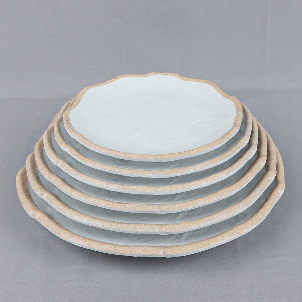 DS 앤틱 조선백자 돌무늬 원형 접시9 6790 (224866) BB 멜라민그릇 다용도 접시 업소용그릇