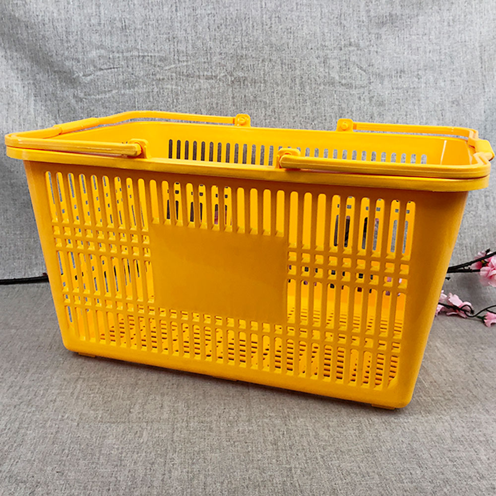 [박스] 쇼핑 바구니 노랑 왕대 30개 AA 플라스틱 시장 마트 편의점 장바구니