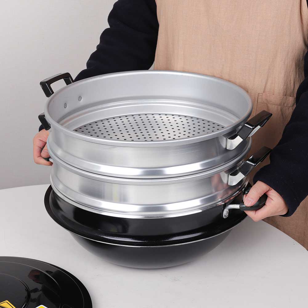 [단일] 3단 찜솥 36 찜기 떡시루