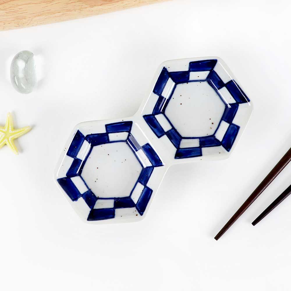 [YK 도자기] 하이토-109 육각 이절종지 와사비 초장기 UU