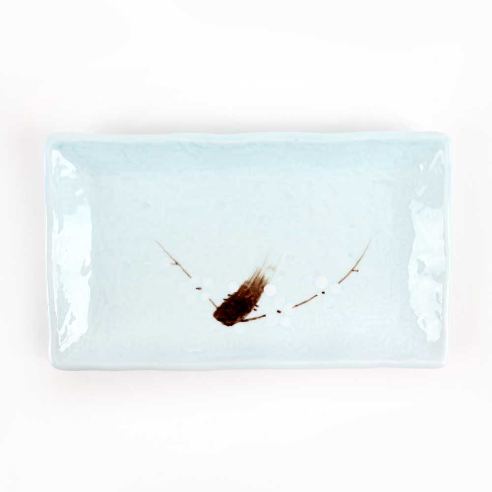 [YK 도자기] CM-223 푸른 웰빙직사각접시 플레이트 업소용 UU