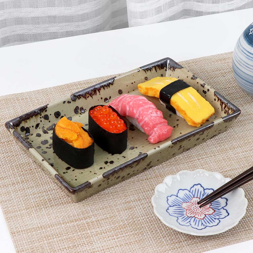 [YK 도자기] CM-300 그린 직사각 쿠프 업소용 가정용 반찬접시 UU