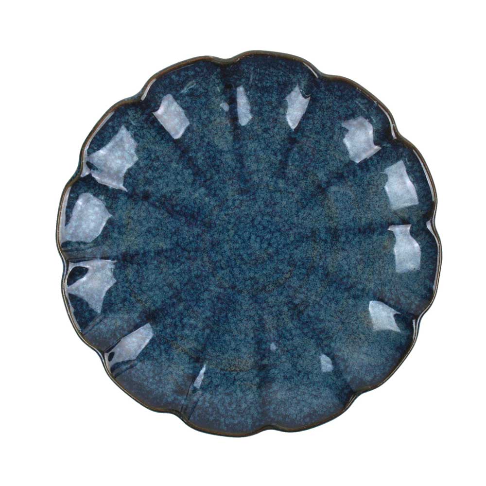 [YK 도자기] 청운-12 꽃잎 원접시 플레이트 업소용 BB