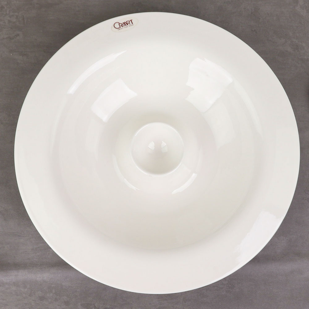 크레아트 원형 접시 A1507-1125 도자기 그릇 화이트