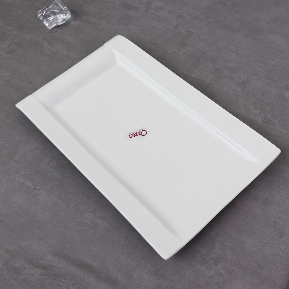 크레아트 직사각 접시 NQ0093-105 도자기 그릇 화이트