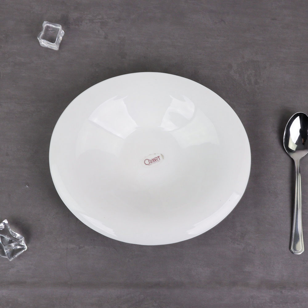 크레아트 원형 접시 NQ0154-10 도자기 그릇 화이트