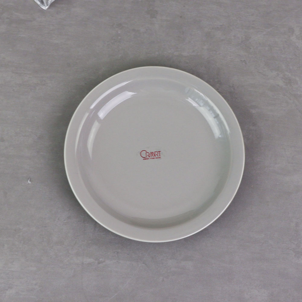 크레아트 원형 접시 A2427-S46-0625 도자기 그릇 그레이