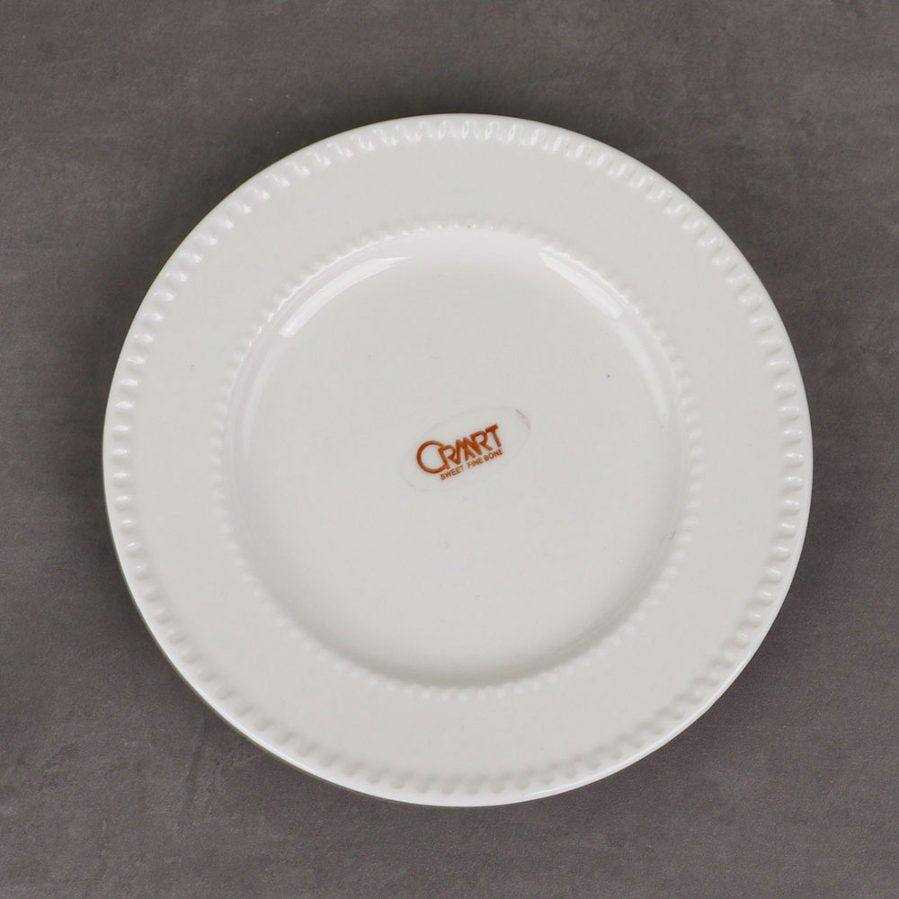 크레아트 원형 접시 NQ0273-06 도자기 그릇 화이트