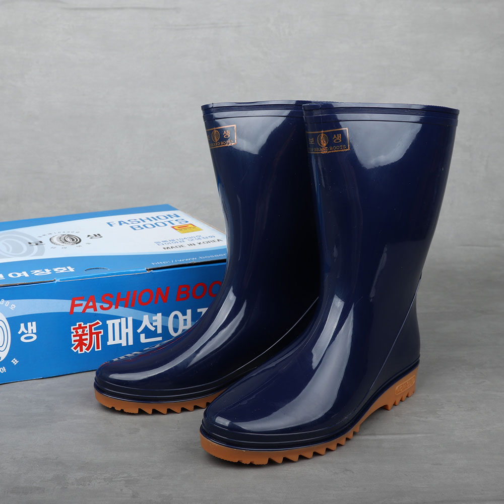 패션 장화 청색 AA 여성용 PVC 작업화 조리화 고무 위생 보생장화