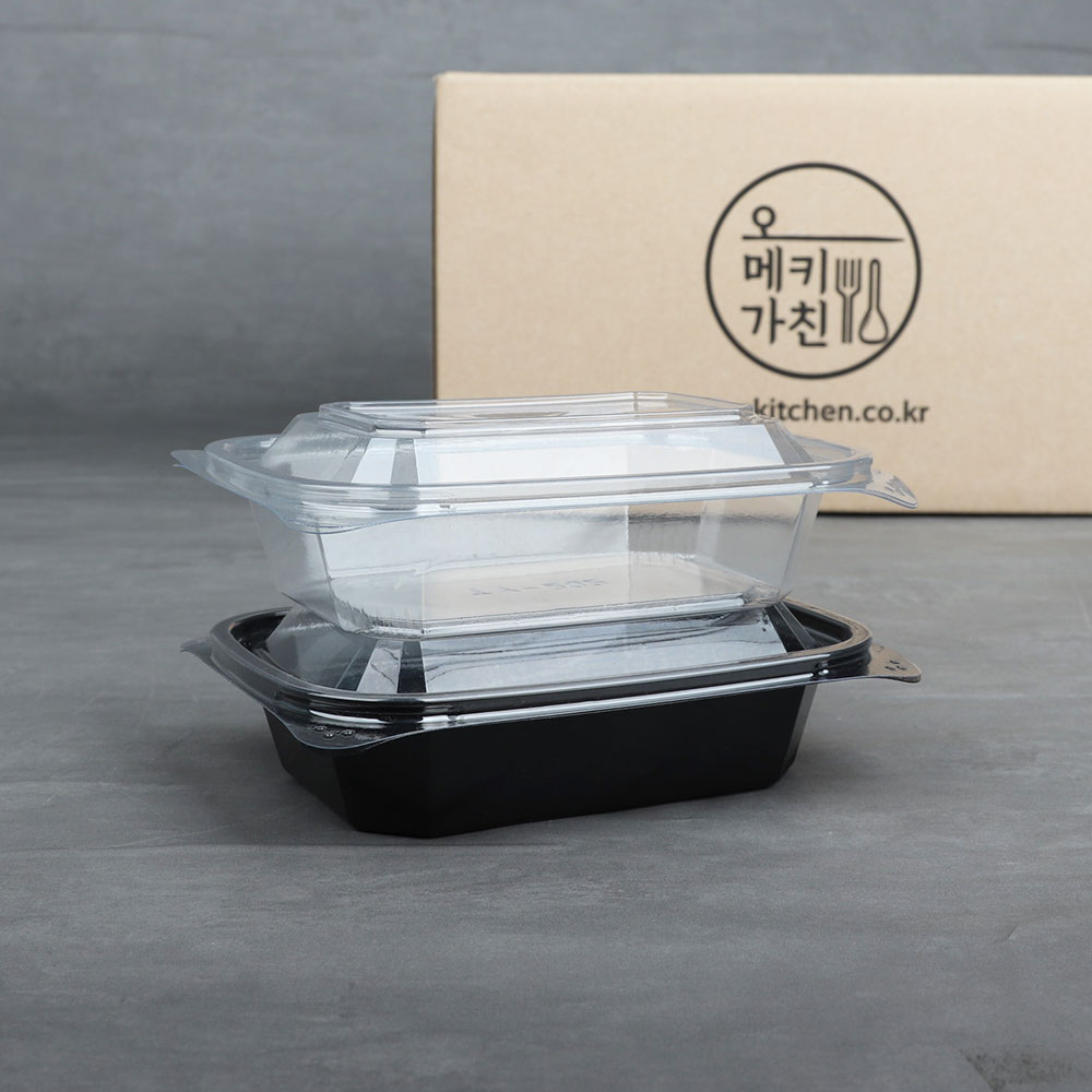 사각 용기 TY-202 투명 1box (1000ea) PY 일회용 배달 포장