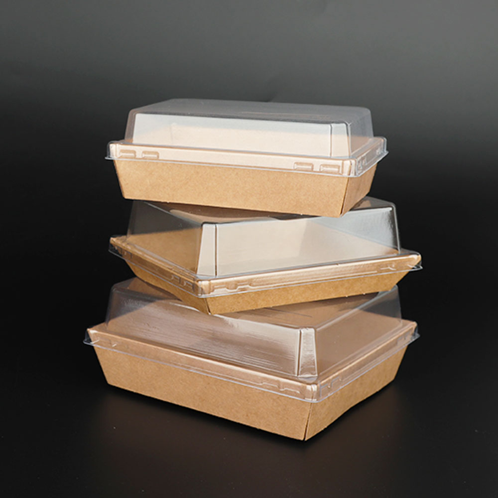 [박스] 이중 트레이 소 1box 600개 omg 종이 카페 샌드위치 일회용 포장 용기 (모주