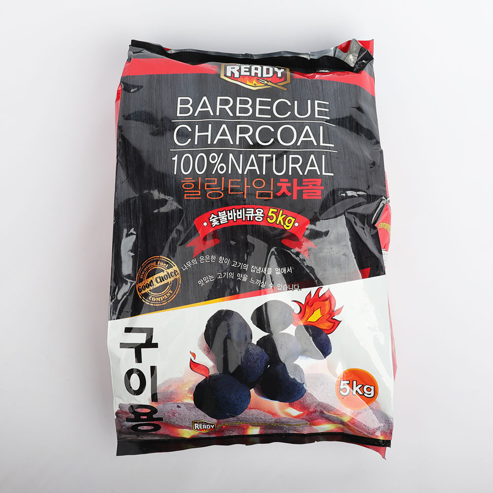화성 차콜 숯 5kg 1박스 3봉 VV 바베큐 고기 구이용 펜션 캠핑