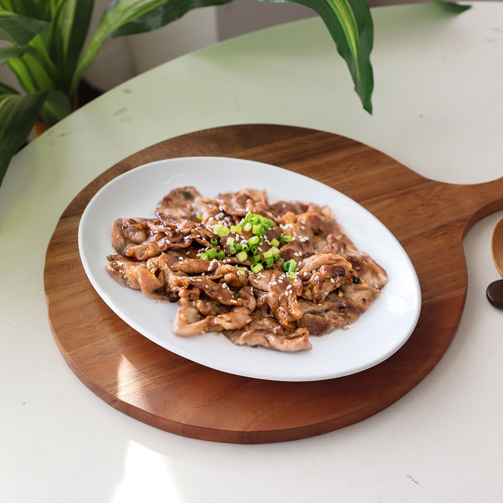 신한식 타원 접시 8타 마블 BB 순백 멜라민 그릇 업소용 식당 요리