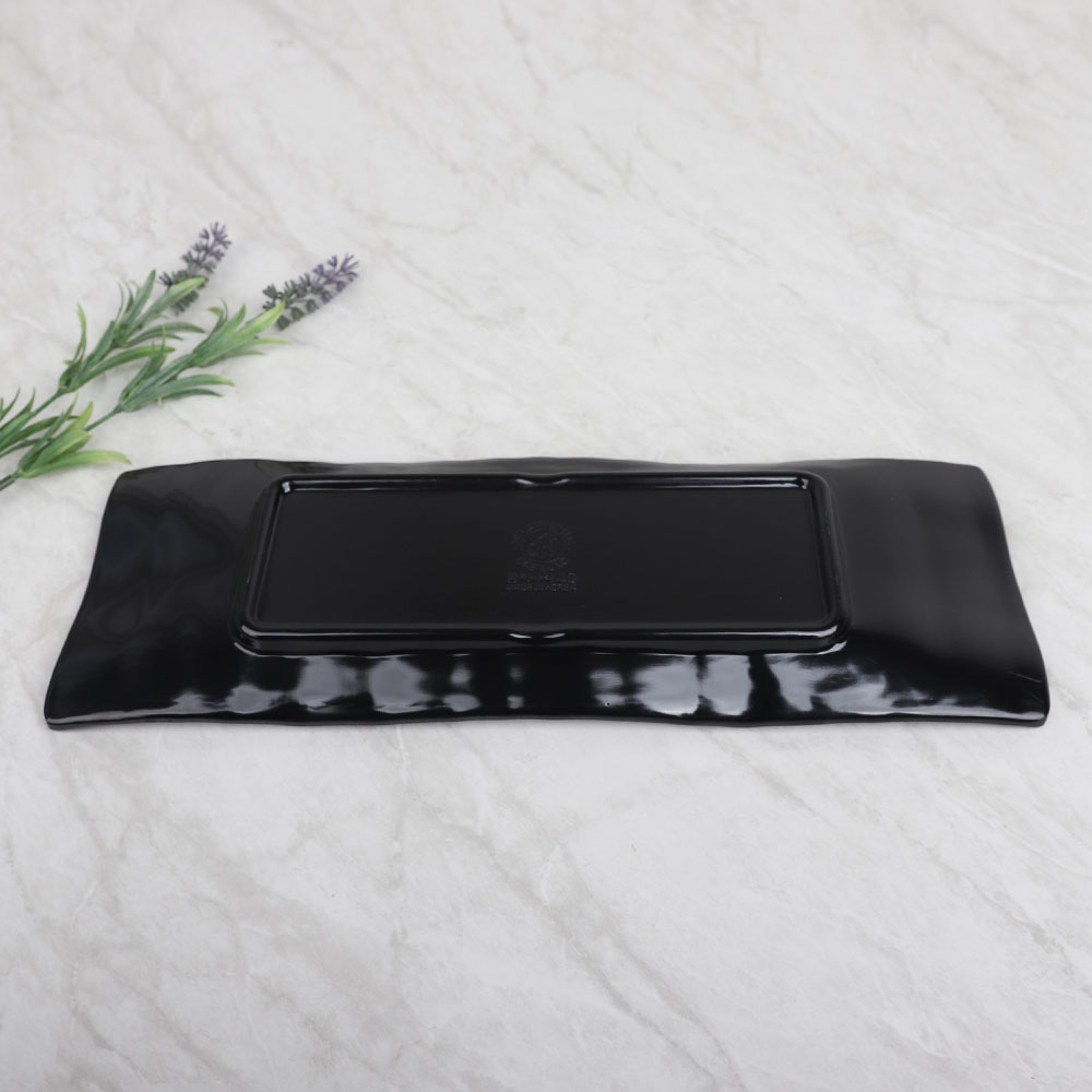 흑 장 직사각 접시 40 BB 흑색 멜라민 그릇 쌈채소 월남쌈 식당 업소용