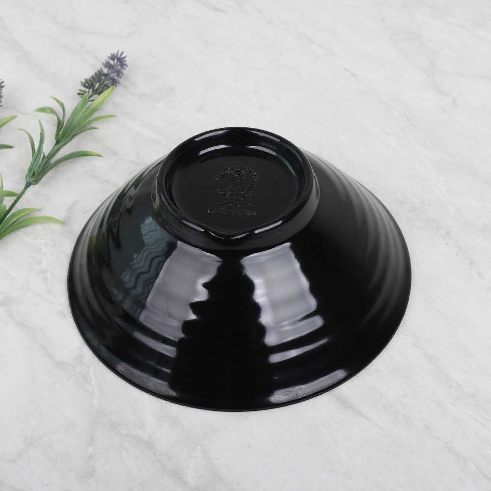 흑 퓨전 면기 중 BB 흑색 멜라민 그릇 짬뽕 면기 우동 업소용